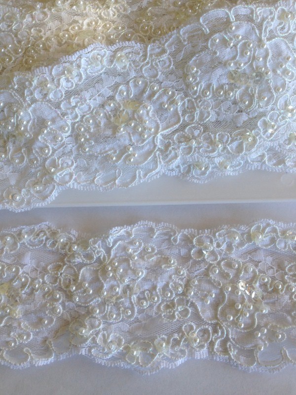 Sequined Lace New - White